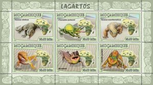 MOZAMBIQUE - 2007 - Lizards - Perf 6v Sheet - Mint Never Hinged