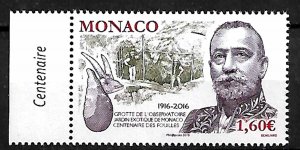 MONACO STAMPS 2016 , 100th ANNIV. EXCAVATIONS OF CAVE IN EXOTIC GARDEN , MNH