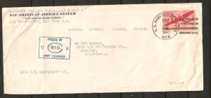ST LUCIA 1942 USA Forces APO 867 cover airmail to Oakland CA...............S1925