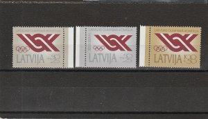 Latvia  Scott#  B150-B152  MNH  (1992 National Olympic Committee)