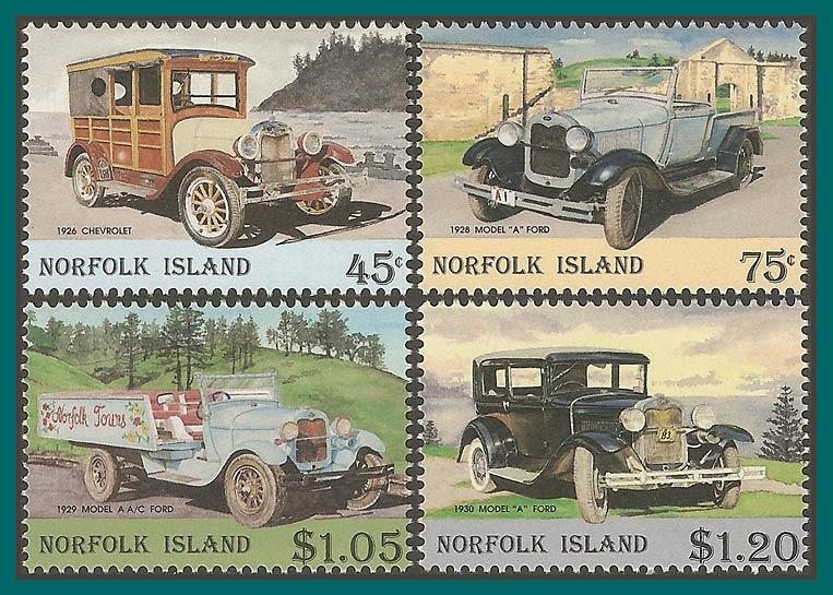 Norfolk Island 1995 Vintage Cars, MNH #569-572,SG583-SG586