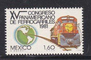 Mexico # 1257, Railway Congress - Locomotive, Mint NH