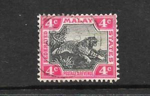 MALAY FEDERATED STATES  1900-01   4c  TIGER    FU   SG 17
