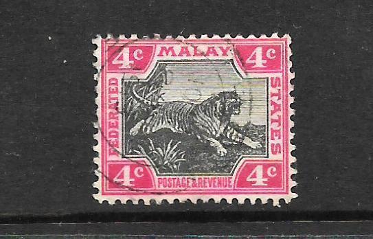 MALAY FEDERATED STATES  1900-01   4c  TIGER    FU   SG 17