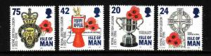 Isle of Man-Sc#706-9-unused NH set-Poppies-Royal British Legion-1996-