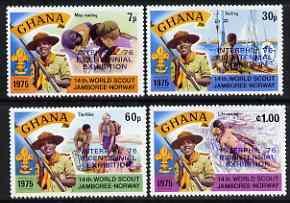 GHANA - 1976 - Interphil Stamp Exhib o/p - Perf 4v Set - Mint Never Hinged