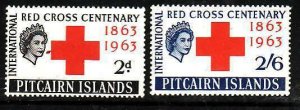 Pitcairn Is.-Sc#36-7- id7-unused NH Omnibus set-Red Cross-1963-