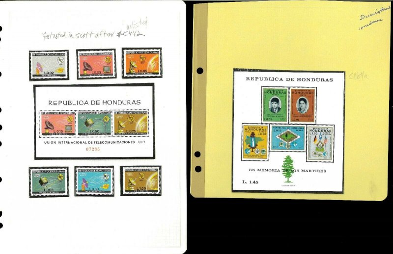 Honduras 1961-1988 M & U Hinged & in Mounts on a Variety of Remaindered Pages