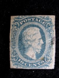 US/CONFEDERATE STATES - SCOTT # 11c - USED - CAT VAL $50.00