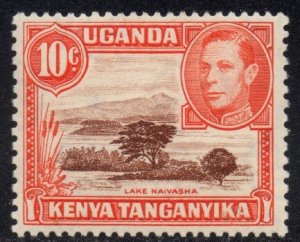 Kenya Uganda Tanganyika - 1938 KGVI 10c perf 13x11.75 MH* SG 134