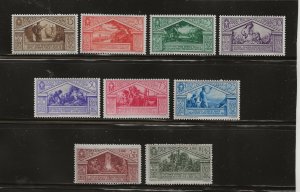 Italy 248-56  1930  set 9  fine  mint hinged