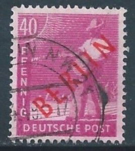 Germany Berlin #9N29 Used 40pf Sower Issue Ovptd. Berlin