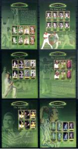 [58091] Grenada 2008 Cricket Shane Warne collection Complete 6 sheets MNH