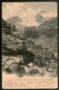 Switzerland 1906 Landscape Steingletscher Mountain Used View Post Card # 1454-9