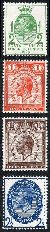 SG434/37 KGV 1929 PUC Set of 4 U/M