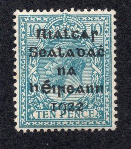 Ireland 1922 10p light blue Overprint, Scott 8 MH, value = $16.00