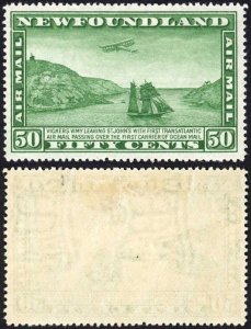 Newfoundland SG196 50c Green Wmk Sideways M/M Cat 35 pounds