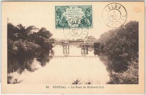 SENEGAL -  POSTAL HISTORY:  COLONIAL EXPO stamp on POSTCARD: XOLDA 1934