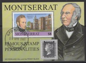 MONTSERRAT SGMS1184 2001 FAMOUS STAMP PERSONALITIES FINE USED 