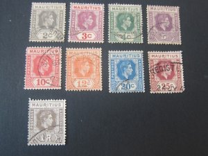 Mauritius 1938 Sc 211-9 FU