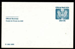 #UZ3 14c Official Postal Card - MInt