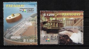 PARAGUAY 2004 BINATIONAL HYDROELECTRIC PLANT ITAIPU SET OF 2 MNH