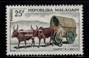 Malagasy - Madagascar Scott 376 MH**  ox cart stamp