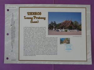 world heritage in Laos Juang Prabang Unesco FDC folder CEF 1862-2006