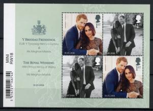 GB 2018 MNH Prince Harry & Meghan Markle Royal Wedding 4v M/S Royalty Stamps