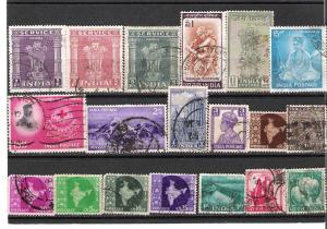  India  19  older all different, canceled, hinged issues