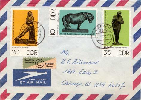 Germany D.D.R., Airmail, Art