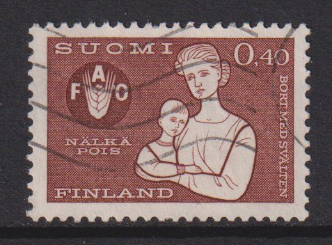 Finland    #416  used  1963   mother and child