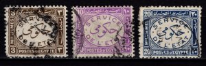 Egypt 1938 Officials with Arabic script, Part Set [Used]