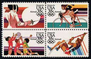 US #C112a 23rd Olympic Games Block of 4; MNH (4.00)