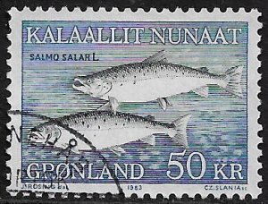 Greenland #141 Used Stamp - Fish (h)