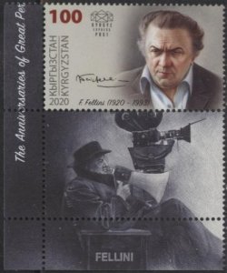 Kyrgyzstan (KEP) new issue (mnh) 100s Federico Fellini (2020)