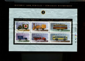 Used Historic Land Vehicles #2 used Souvenir Sheet Canada used