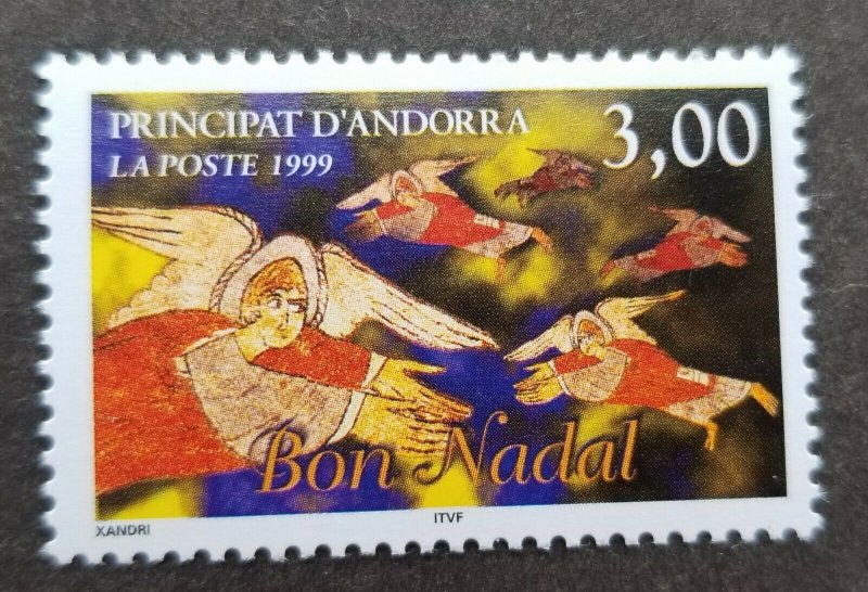 *FREE SHIP Andorra Christmas 1999 Angel Religious (stamp) MNH