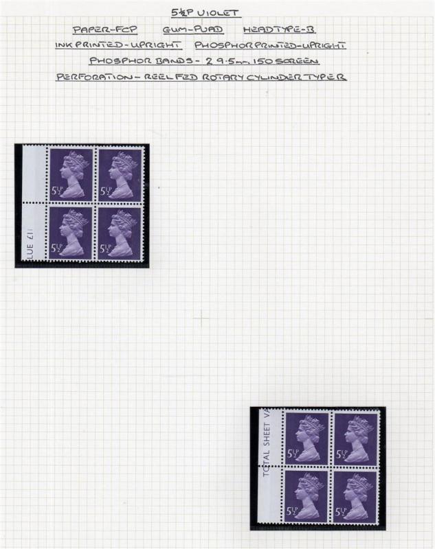 SPECIALISED COLLECTION OF U/M 51/2p MACHINS (CYLINDER BLOCKS, EEH, VARIETIES &c)