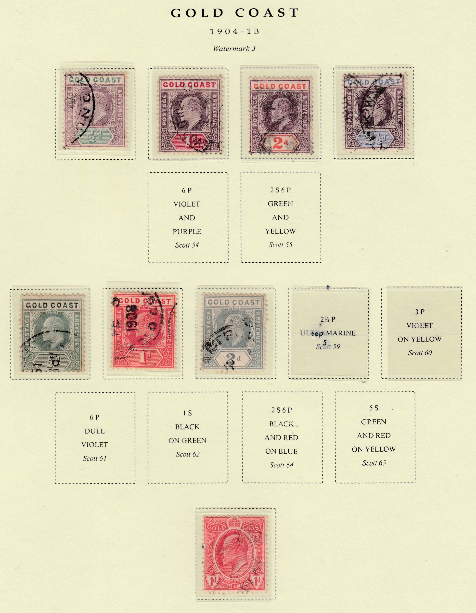 Gold Coast Collection #1/160 + BOB - Mint & Used - 91 Different - SCV ...