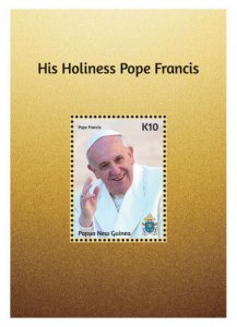 Papua New Guinea 2014 - Pope Francis Stamp Souvenir sheet MNH