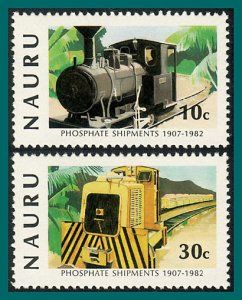 Nauru 1982 Phosphate Locomotives, MNH 253-254,SG268-SG269