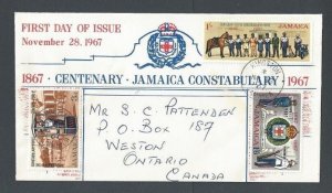 Jamaica FDC #263-265 Honors The Constabulary  