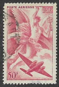 France # C19  Iris and plane   (1)  VF Used