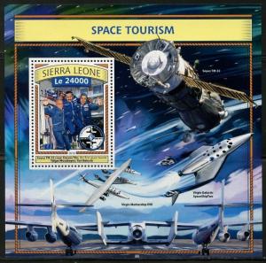 SIERRA LEONE 2016 SPACE TOURISM  SOUVENIR SHEET  MINT NH