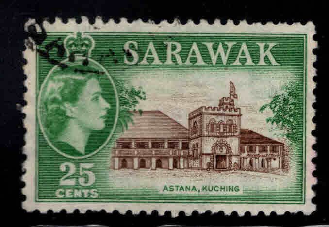 SARAWAK Scott 206 Used QE2 Astana Kuching  stamp