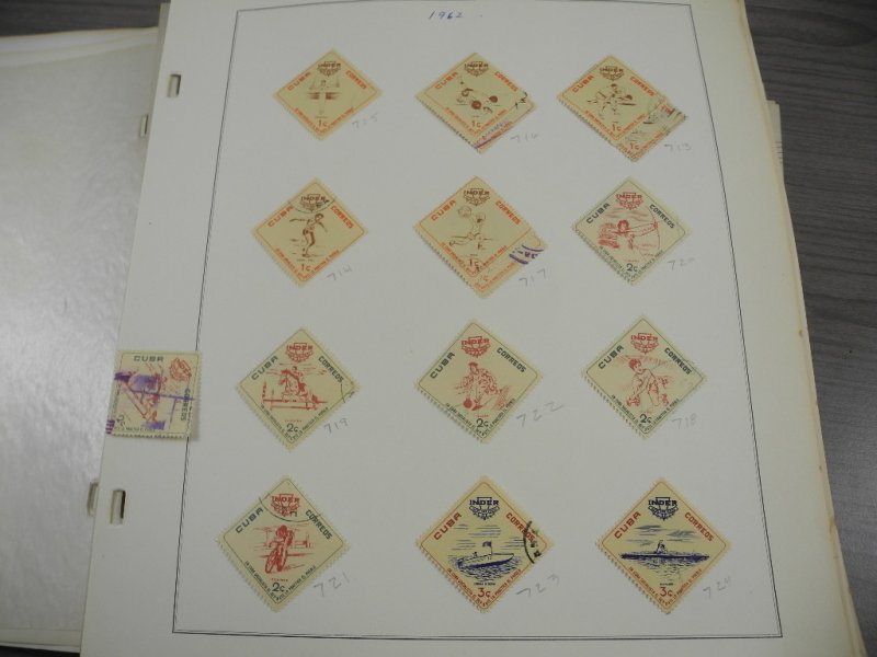 CUBA, 100s & 100s of Stamps mostly hinged on Scott pages