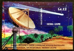 *FREE SHIP Sierra Leone Halley Comet 1986 Space Astronomy (ms) MNH