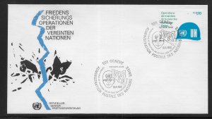 UN Geneva 92 Peace-Keeping Geneva Cachet FDC First Day Cover