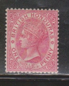 BRITISH HONDURAS Scott # 14 MH 1 - Queen Victoria CV $27.50